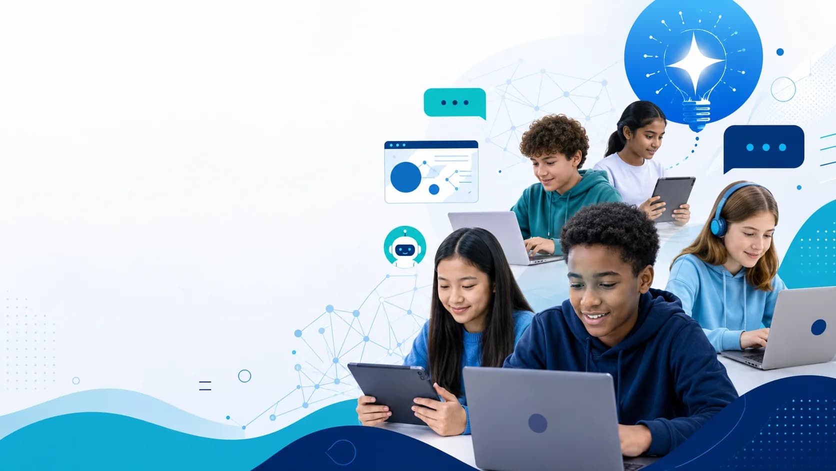 Students learning and building with AI